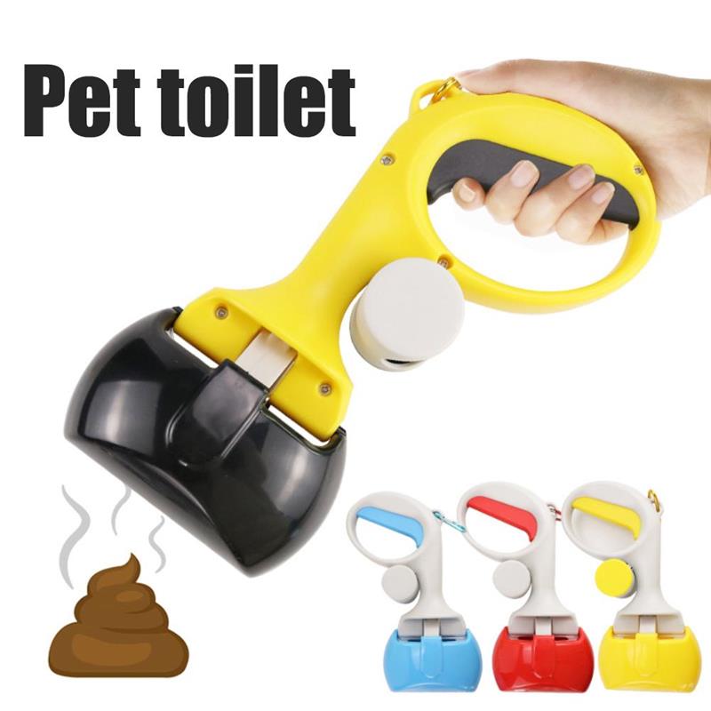 Pet Dog Poop Scooper Rounded Handle Portable Poop Remove Clamp Cat Waste Feces Pooper Picker Cleaner Puppy Dog Poop Pickup Clip