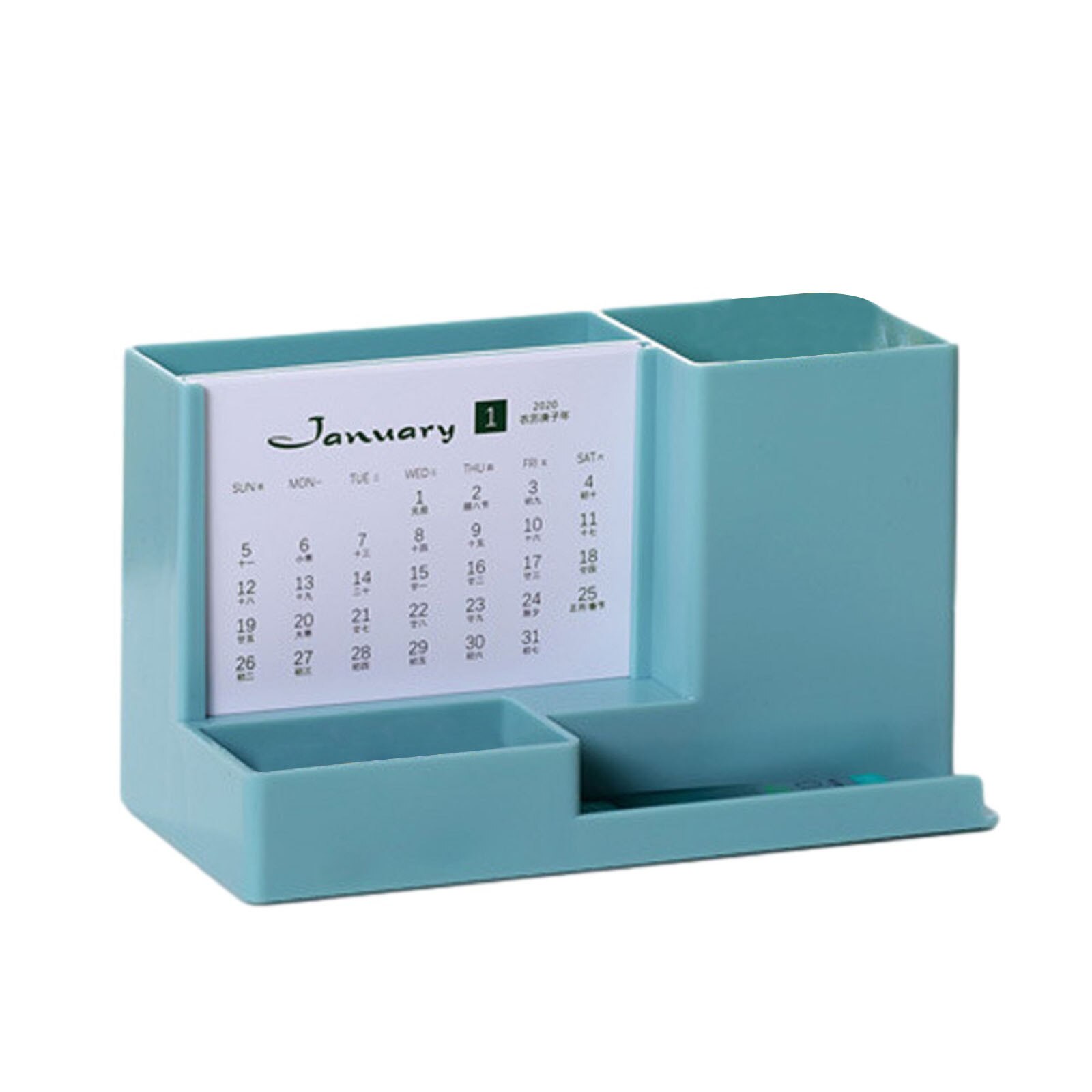 Organizador de plástico para escritorio 40 , calendario, , portalápices, calendario de escritorio, caja de almacenamiento, organizador de almacenamiento de desechos con Control remoto: B