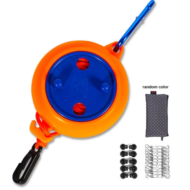 Portable Travel Clothesline Cord Adjustable Windproof Anti-slip Camping Clothes Hanging Line Laundry Drying Rope Trip: 3