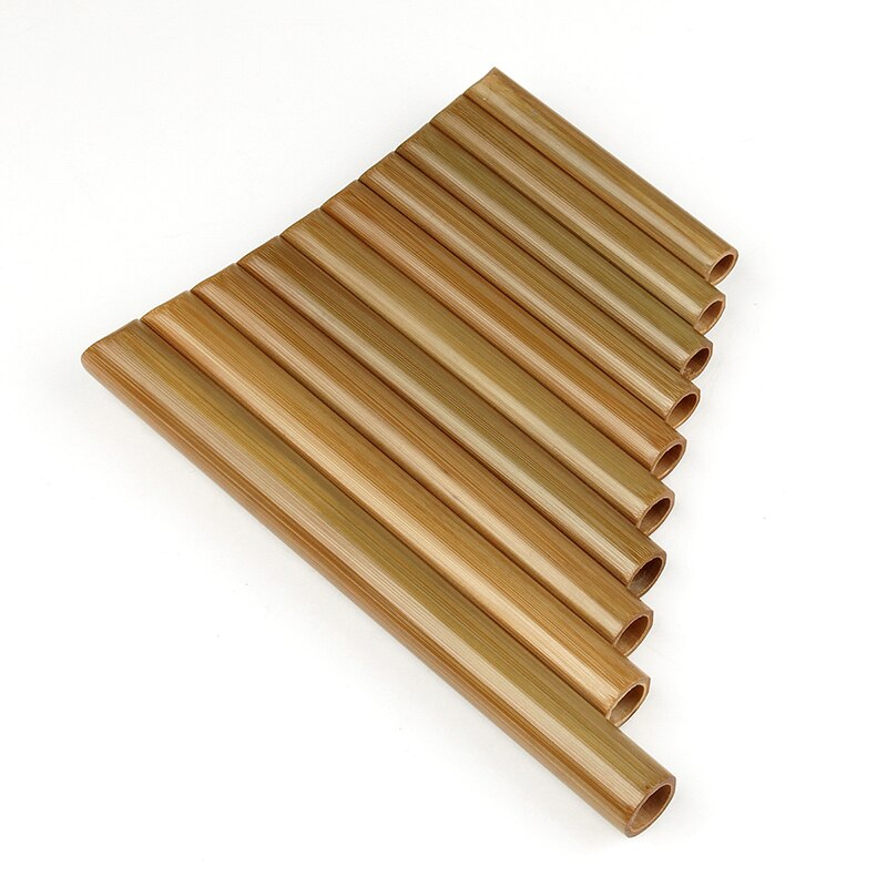 Mango marrón tamaño 10 tubos flauta de Pan Original recipiente de Color de chino tradicional instrumento Musical hecho a mano instrumento Musical