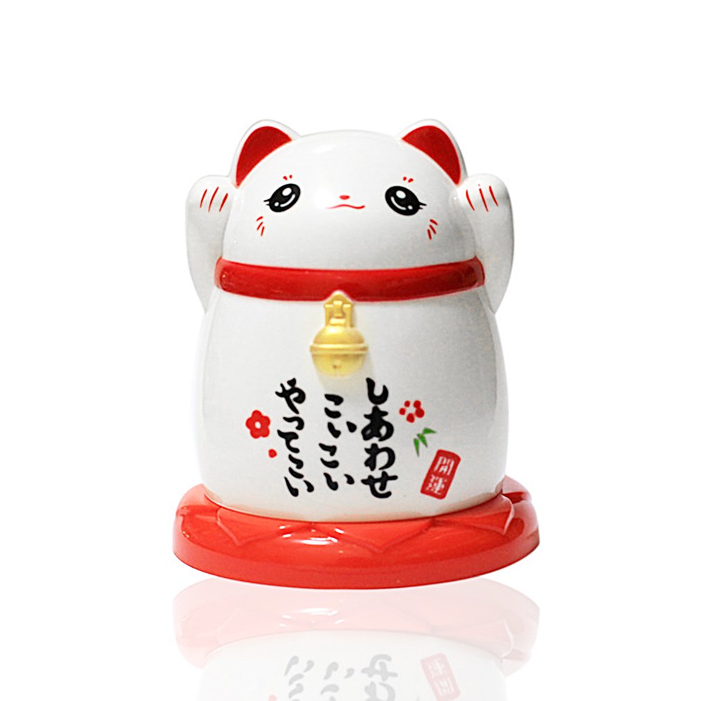 China lucky cat toothpick dispenser box holder Plastic storage boxes living room kitchen Accessories home Feng Shui decorative