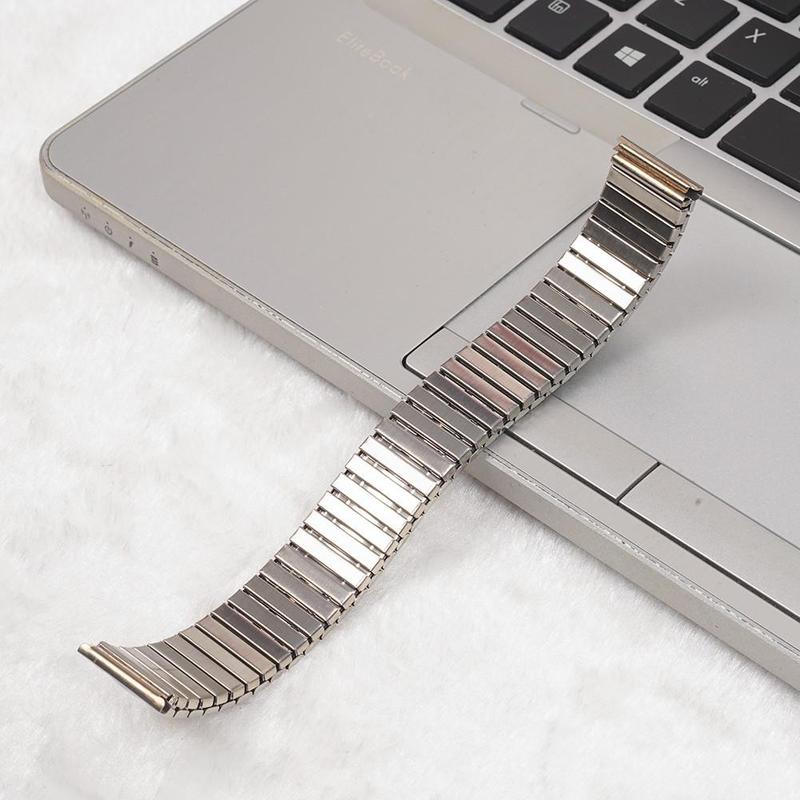 10 12 14 16 18 20 MM Stretch Expansion Stainless Steel Parts Watch Band Strap Silver Metal Watch Bracelets Watch Accessories