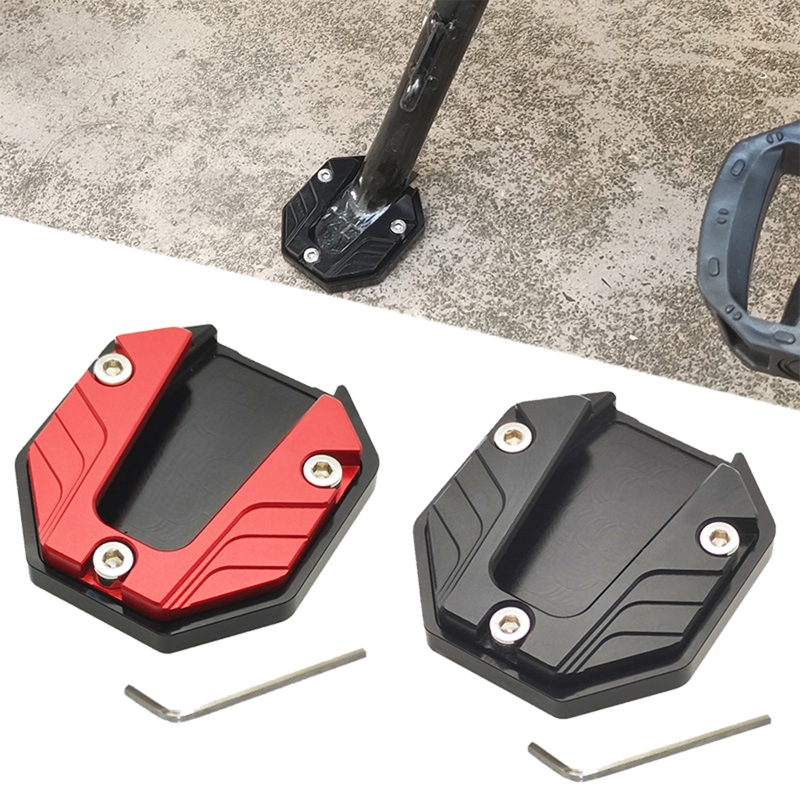 Kickstand extensor pé suporte lateral suporte placa anti-skid base para motocicleta d7ya