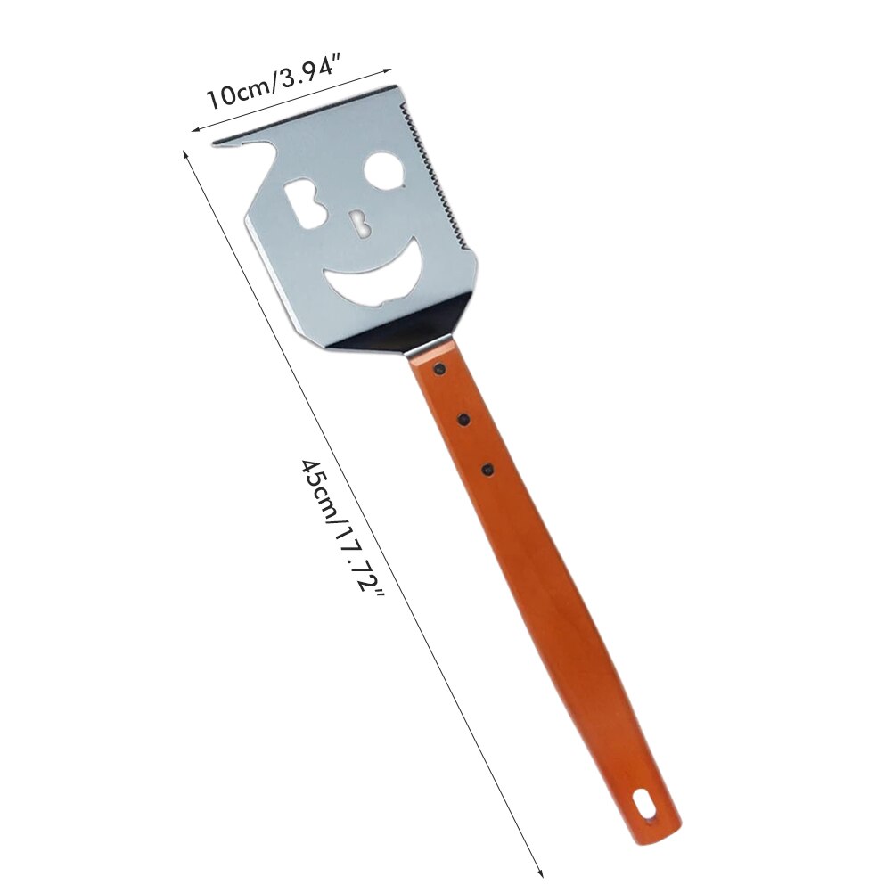 Multi-purpose Grill Spatula for Outdoor Grill with Flipping Fork 5 in 1 Smiley Barbecue Spatula Grill Barbecue Tool