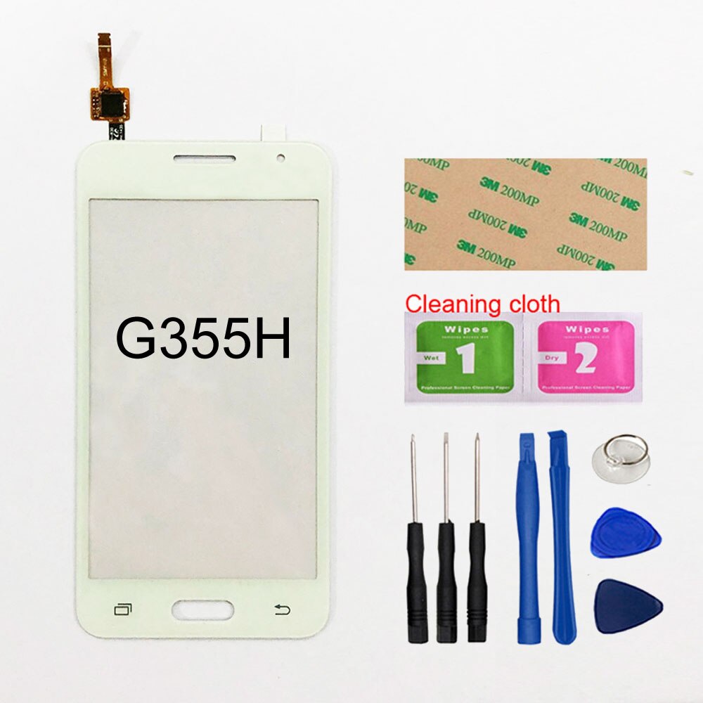 4.5 ''touch Voor Samsung Galaxy Core 2 G355H Touch Screen Digitizer Sensor Touch Glas Lens Panel Vervanging: White And Tools