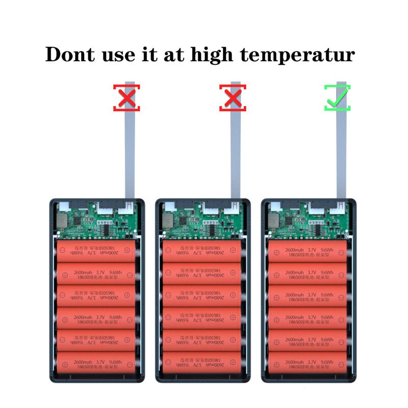 Voor Type C Micro Lightning Output 12*18650 Batterij Houder Opladen Doos Diy Power Bank Dual Usb Telefoon Lading batterij Opbergdoos