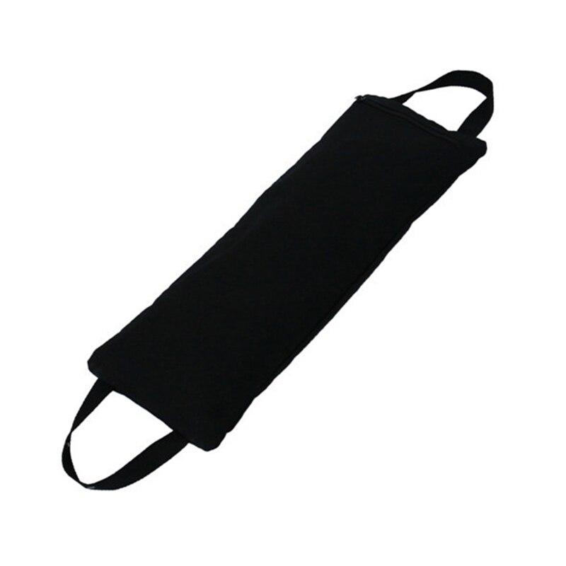 Foldable Filled Yoga Sandbag with Two Handle for Yoga Weights and Resistance Y4UB: Black