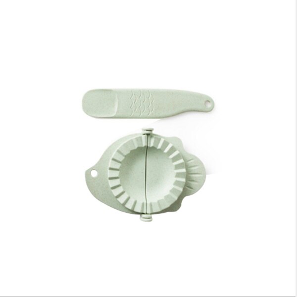 Dumpling Mold For Modeling Dumplighs DIY Dumpligh Maker Tool Wheat Straw Jiaozi Mold For Baking Kitchen Gadgets Accessories: Green Dumpling Mold