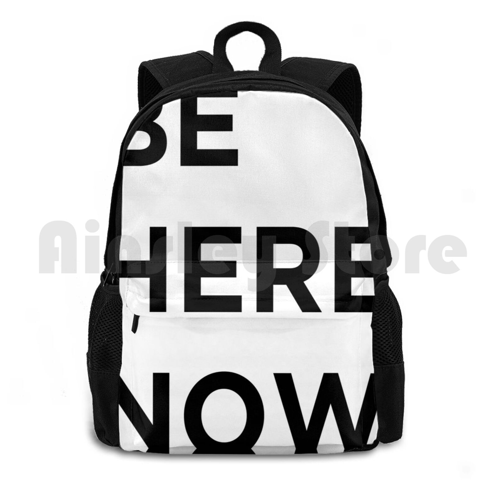 Be Here Now Outdoor Hiking Backpack Waterproof Camping Travel Liam Gallagher Madferit Graphic Live Forever Nineties Liam: Backpack-Black
