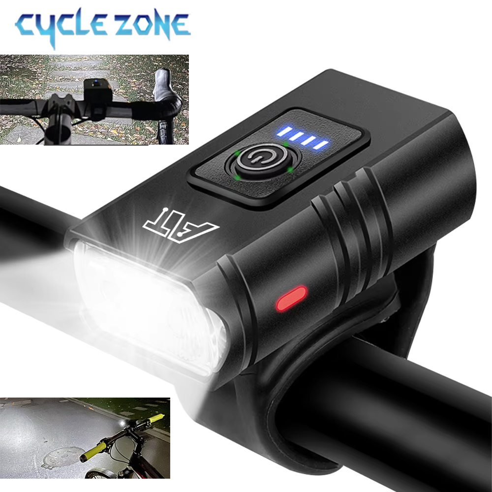 2 t6 led cykelforlygte type-c genopladelig cykelpandelampe mountainbike racercykel forlygte til natkørsel cykling sikkerhed