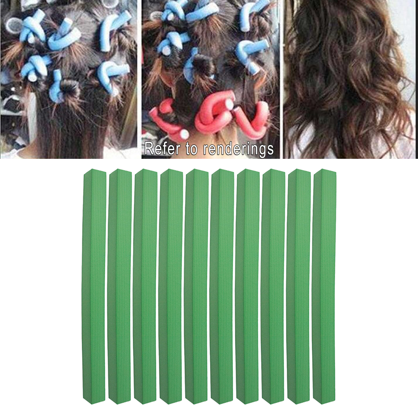 Foam Hair Roller Spiral Wavy Curl Hair Tool Self Grip Soft Stylish Bendy Curling Rods Roller Set Curl Stick Hair Curler: 24x2.2cm