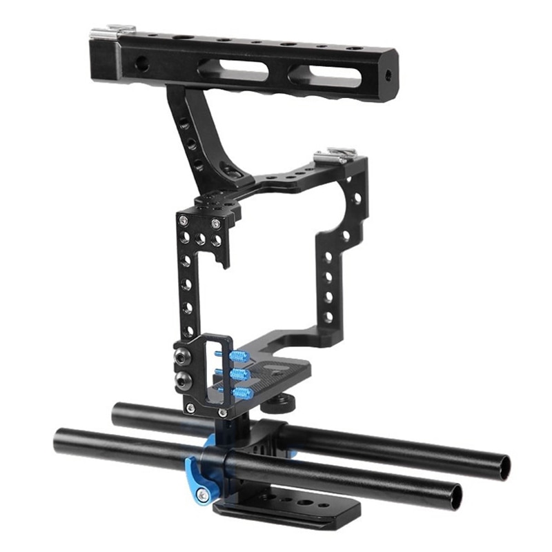 Camera Kooi Staaf Rig Camera Video Kooi Kit Stabilizer Accessoires Voor Sony A7II A7R A73 A6300 A6000 Panasonic GH4 A9: Default Title