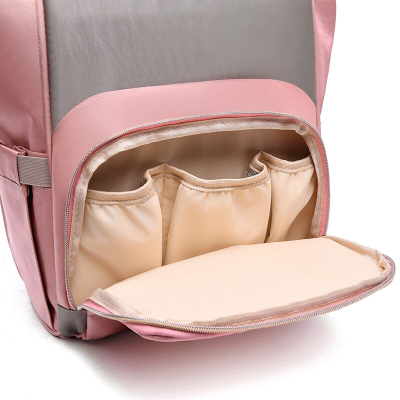 Pusletaske skulder mors taske i koreansk stil multifunktionel mortaske med stor volumen amme baby rygsæk