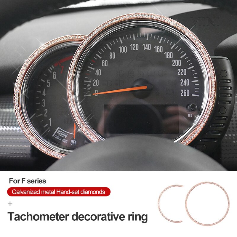 Car Tachometer Interior 3D Rhinestone Steering Wheel Decorative Ring For BMW Mini COOPER F55 F56 F54 F60 Drill Sticker
