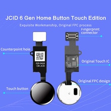10 pces jc 6 geração casa botão flex para iphone 7 8 plus se universal voltar função solução sem bluetooth curto flex