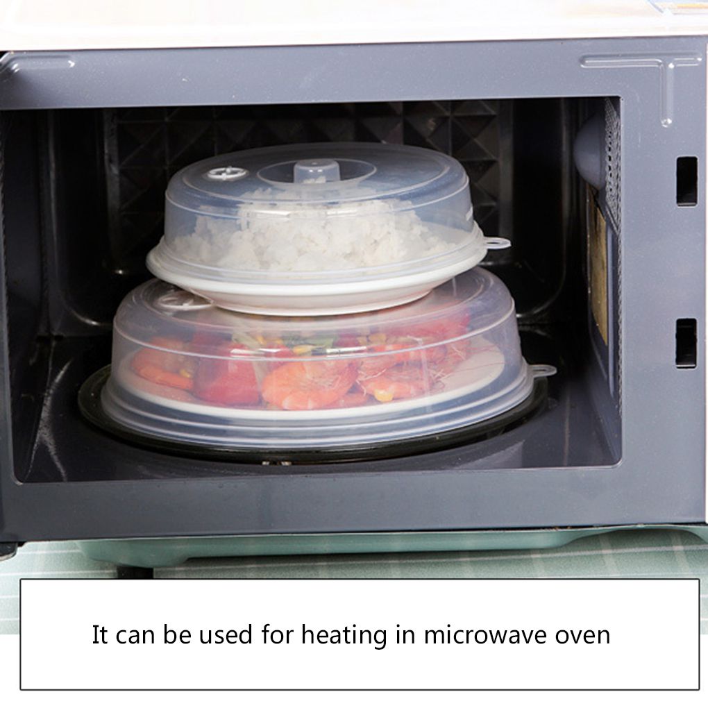 Plate Cover Anti-Splatter Lid for Microwave with Steam Vent Bowl Food Protection Dome Plastic
