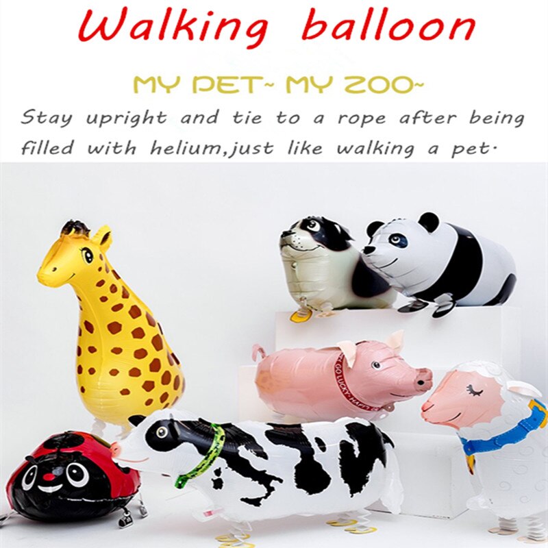 1pc walking dyr shaggydog corgi hund ballon søde hund balloner børn og voksen fødselsdagsfest dekorationer ballon forsyninger