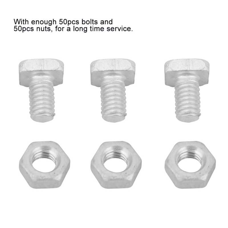 Agriculture Greenhouse 50PCS Aluminium Nuts + 50PCS Bolts Tool Accessory Set For Greenhouse Accessories hydroponics