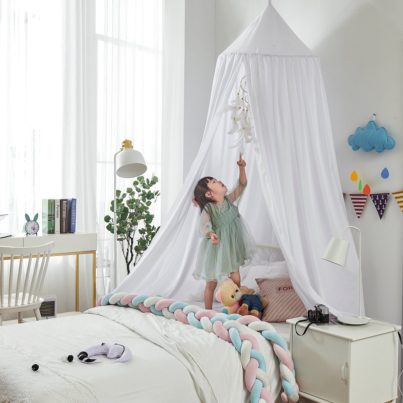 Baby Canopy Klamboe Kinderen Kamer Decoratie Crib Verrekening Baby Tent Viscose Baby Klamboe Fotografie Props: White