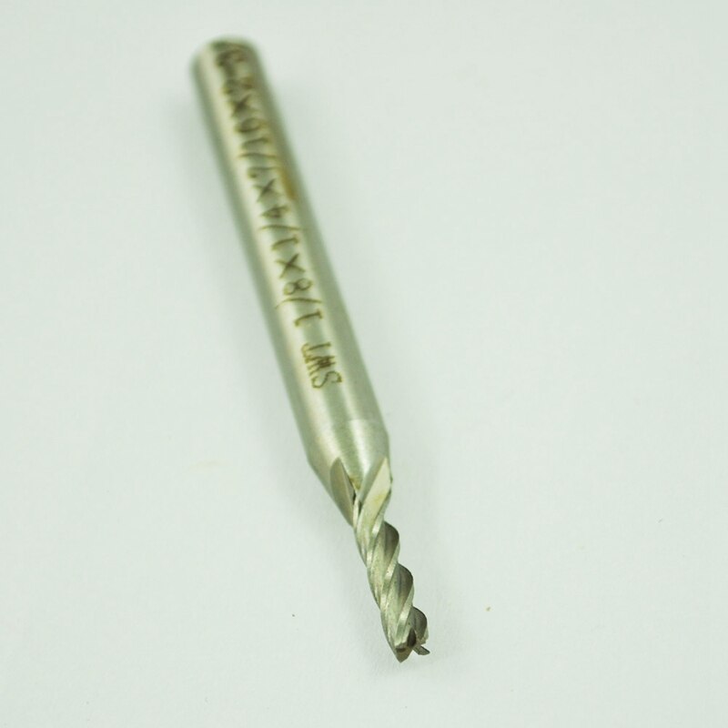 SODIAL(R) 1/8 "x 1/4" HSS vástago recto 4 flauta fresa herramienta de corte