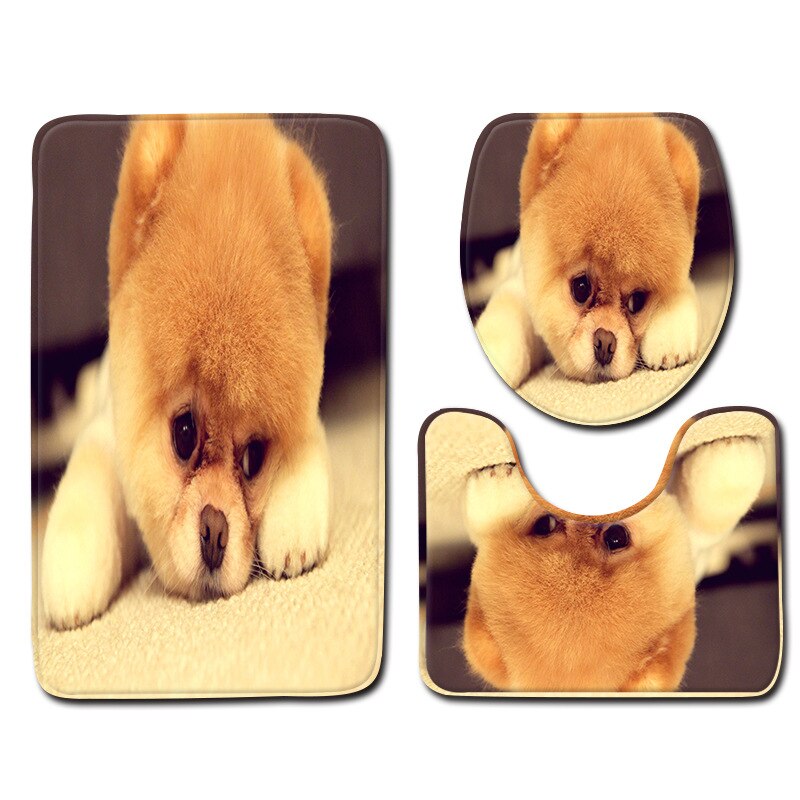 Rose Gedrukt Badmat Voor Bad Tapijt In De Badkamer Thuis Decoratie Mat Toilet Seat Cover Mat Microfiber Douche Vloer mat Set: 3PCS1 / Large 3PCS