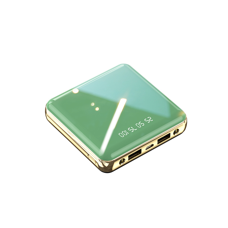 20000mAh Mini Power Bank Fast Charger LCD Type C Dual USB PoverBank External Battery Charger For Xiaomi Mi IPhone6 7 8 X: Green