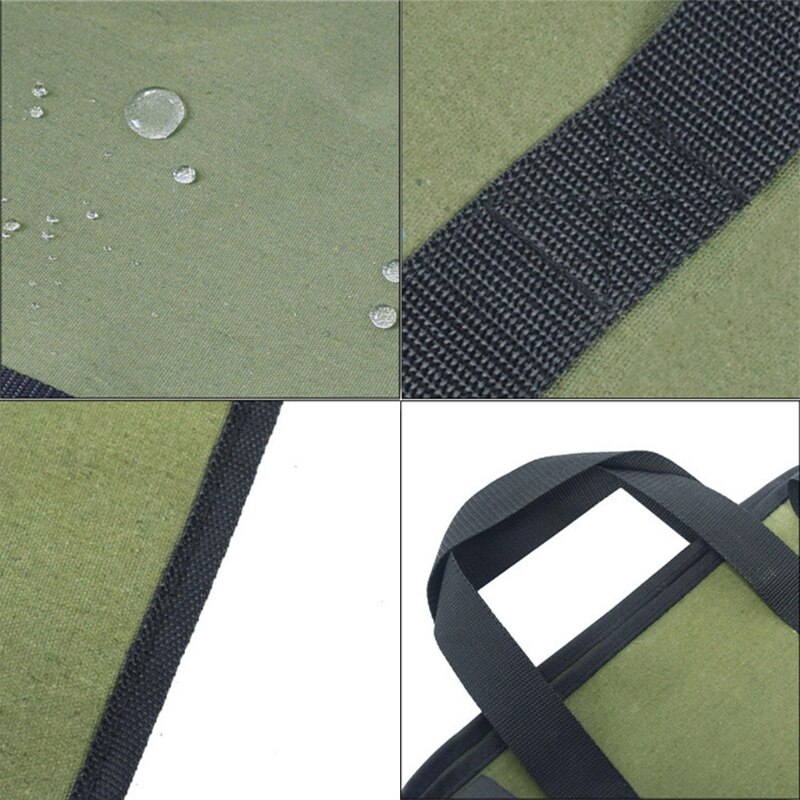 Waxed Canvas Firewood Bag Carrier Fireplace Stove Log Tote Bag Log Holder