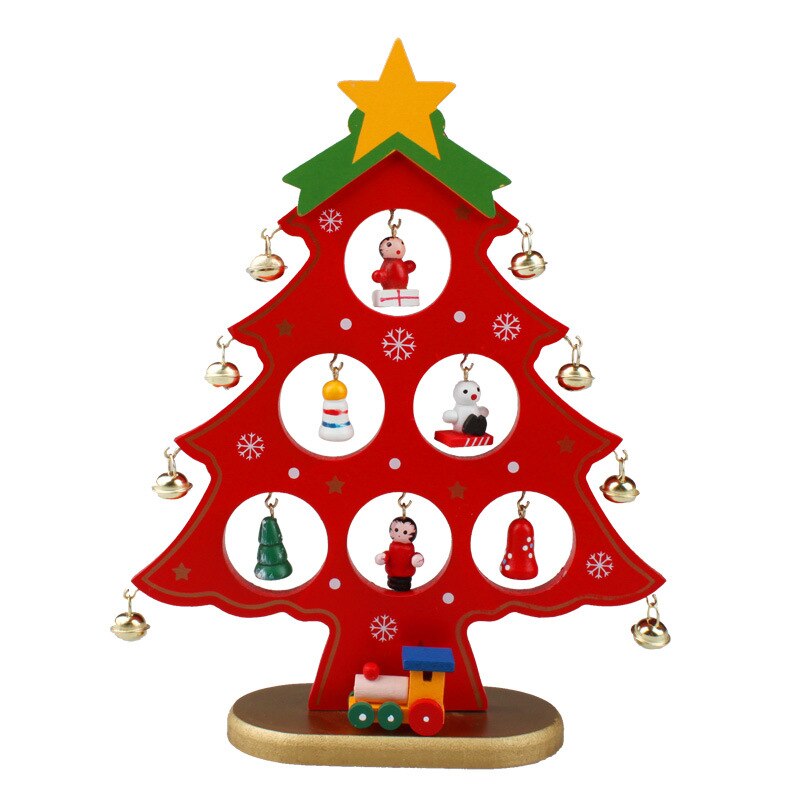 Neue DIY Weihnachten Hängen Ornament für Kinder Startseite Xmas Tisch Dekoration Weihnachten Ornament Holz Spielzeug Weihnachten Baum