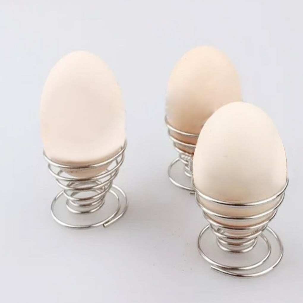 1PC Ei Halfter Metall Ei Tasse Spirale Küche Frühstück Kochen Werkzeug Eier Frühling Halfter