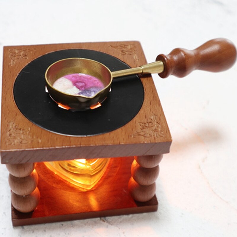 Wax Seal Kits, Zegellak Warmer Met Koperen Verwarming Lepel Voor Wax Afdichting Stempel Maken-Niet Omvat Kaarsen