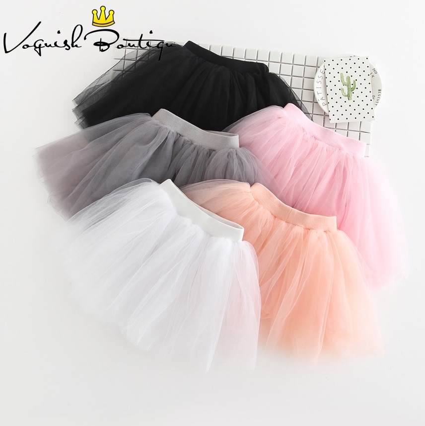 Baby pige net slør nederdel børn sød prinsesse tøj fødselsdag småbørn bold kjole fest kawaii tutu nederdele
