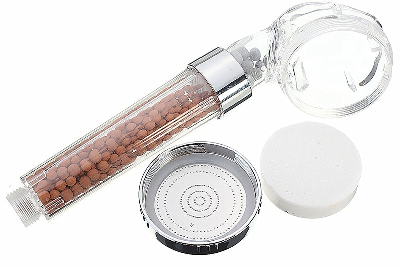 Handheld Water Saving Shower Head Bath Shower Nozzle Sprinkler Sprayer Filter Transparent Hand Shower Head Showerhead