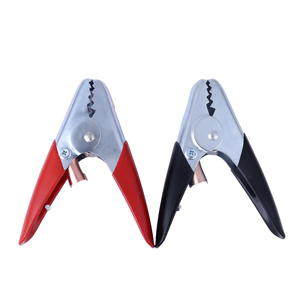 2 stücke 500A Batterie Clips Booster Prüfung Klemmen Für Auto Batterie Kabel Anlasser RD/BK Krokodil Clips Ideal Für batterie Ladegeräte
