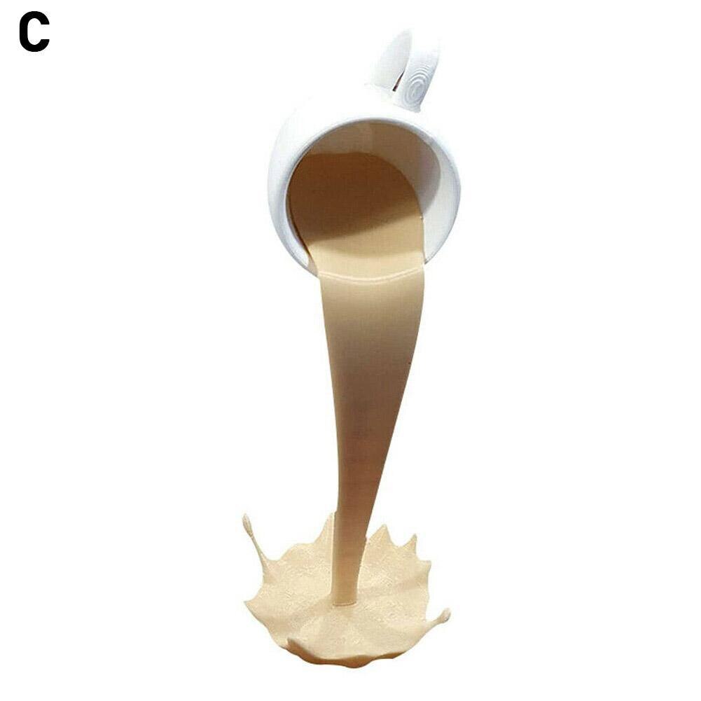 Koffiekopje Decoratie Drijvende Cup Sculptuur Gieten Vloeibare Koffie Mok Art Decor Huis Keuken Decoratie: C