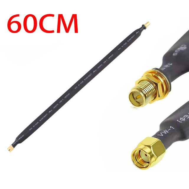 Cable de extensión RP-SMA helio de pérdida Ultra baja, 60/30cm, Cable coaxial plano, Coleta, 0-6 GHz, HNT Miner, minero, antena exterior: 60cm