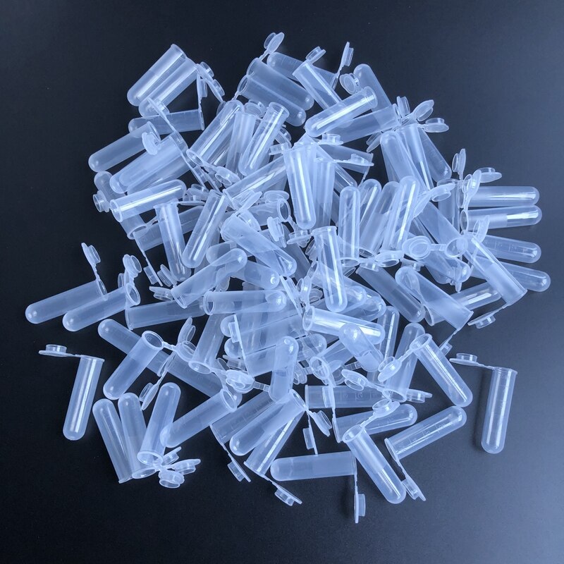 300pcs 5ml Transparent plastic centrifuge tube with scale Round-bottom centrifugal tube with gland lid in school laboratory