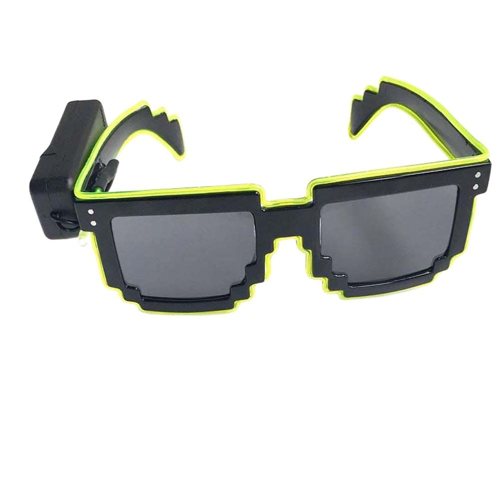 Accessoires de fête lumineux clignotants, fournitures de Bar, lunettes en mosaïque, lunettes lumineuses LED, lunettes lumineuses, lunettes de soleil lumineuses