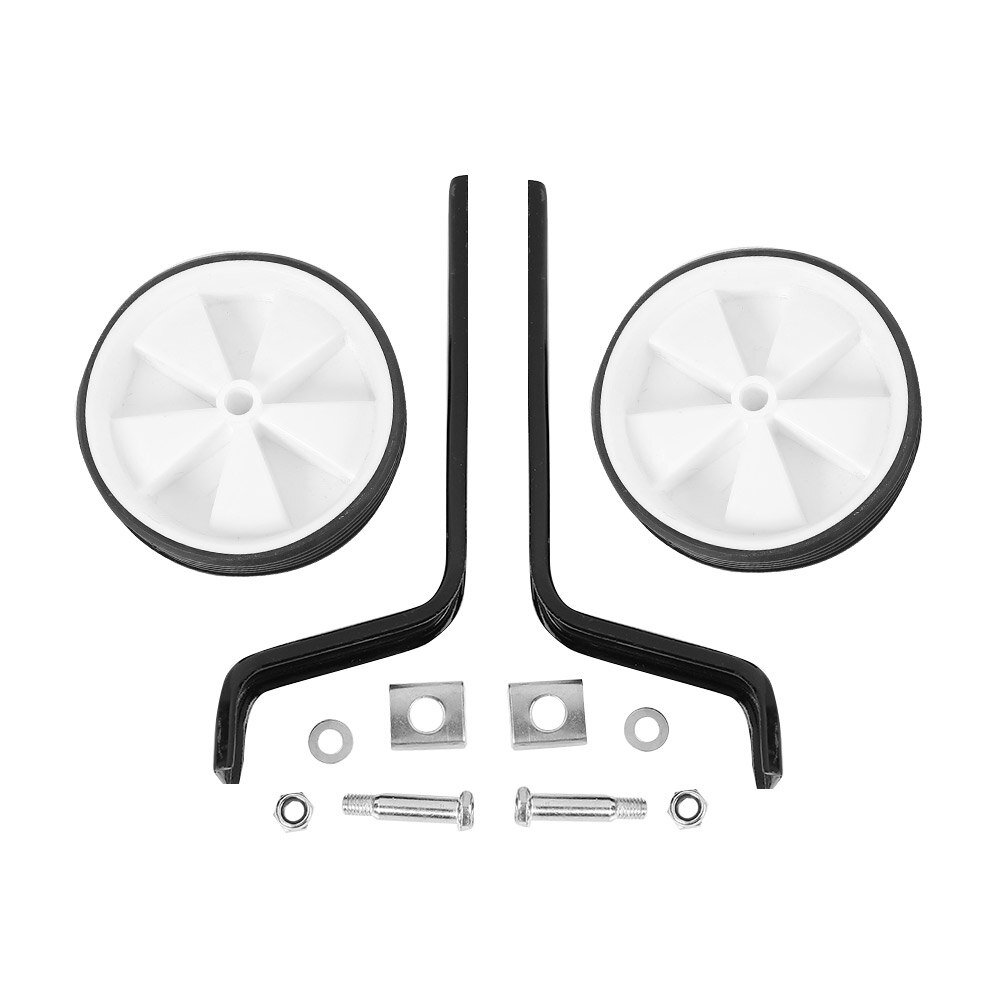 1 Pair Bike Stabilisers Auxiliary Training Wheels Children Bicycle Stabilisers Cycling Parts for 12-20 inch MTB Bike Universal: White