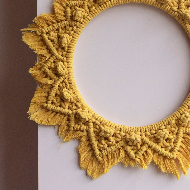 Boho Kerst Wandtapijt Ronde Macrame Mandala Decor Katoen Geweven Krans Muur Opknoping Kerst Decoraties Voor Thuis Slaapkamer