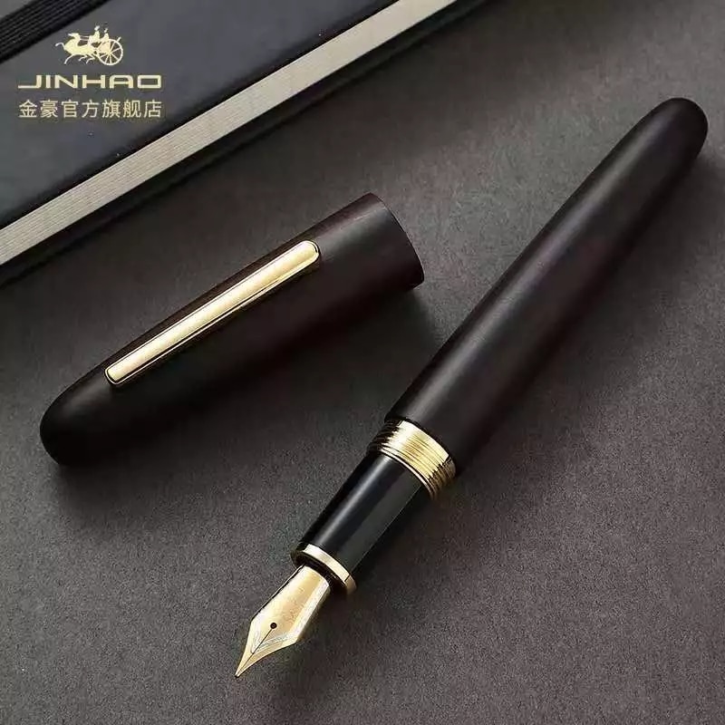 Jinhao 9056 Fountain Pen Wooden Ink Pen Fine Nib Converter Filler Stationery Office school supplies Writing Pens