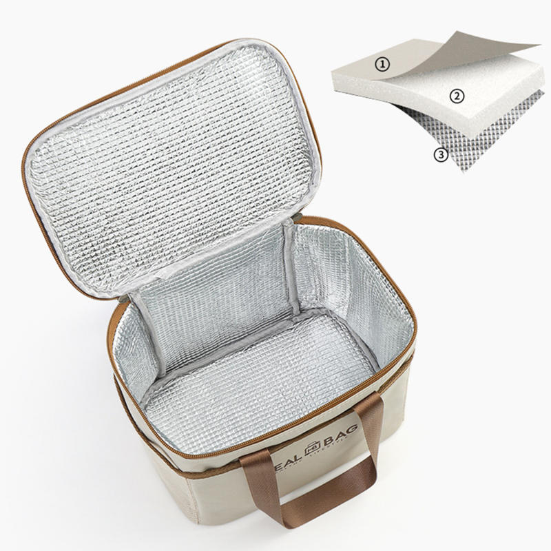 Square Insulated Lunch Bag For Women Kids Cooler Thermal Bag Portable Bento Box Ice Pack Tote Work Food Pouch Picnic Container