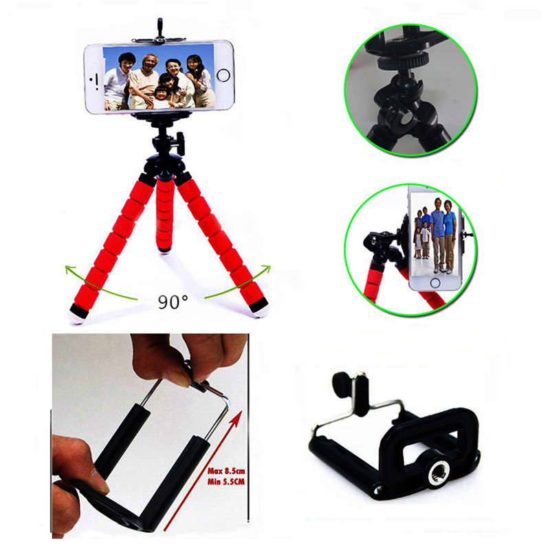 Mini Flexibel Statief standhouder ondersteuning actie camera voor Gopro Hero 3 4 voor iPhone X 6 7 8/ huawei/xiaomi mi8 4X Telefoon stand