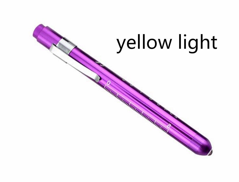 Portable LED Flashlight Work Light First Aid Pen Light Torch Lamp With Pupil Gauge Measurements Nurse Diagnosis: Black