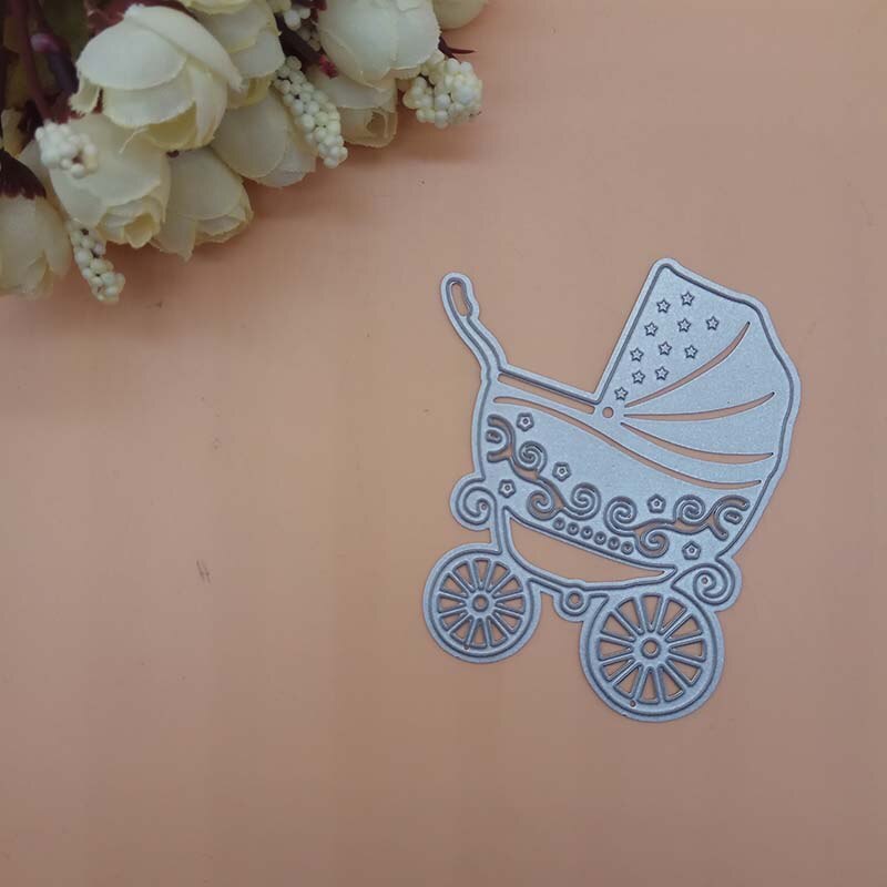 Baby cart Baby shower Birthday Invitation Card Metal Cutting Dies cutter Stencil DIY Scrapbook Paper Photo Craft Template Dies