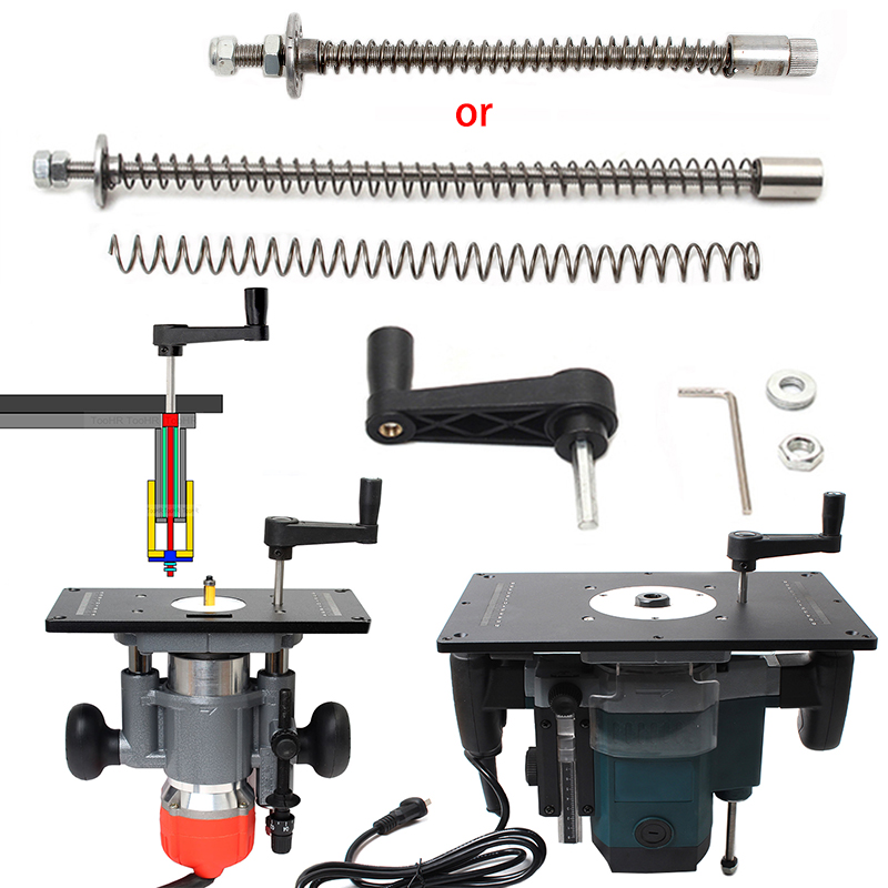 Enrutador de carpintería, elevador, tornillos de reequipamiento para Sierra de mesa, máquina de grabado con tapa, fresadora de madera eléctrica, placa de inserción