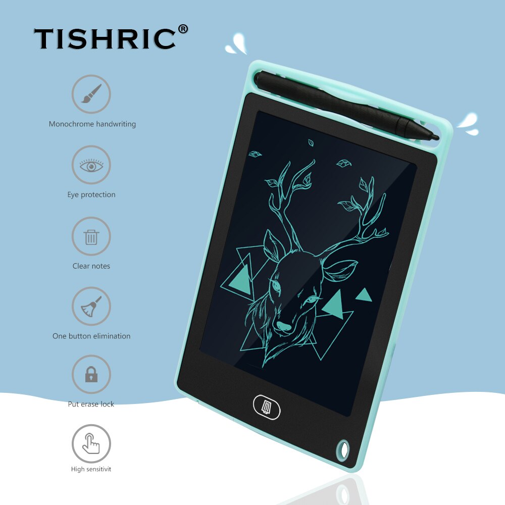 TISHRIC 6.5 Inch LCD Writing Tablet Digital Graphics Tablet For Drawing Board LCD Erasing Drawing Tablet Graphic Touch Pad