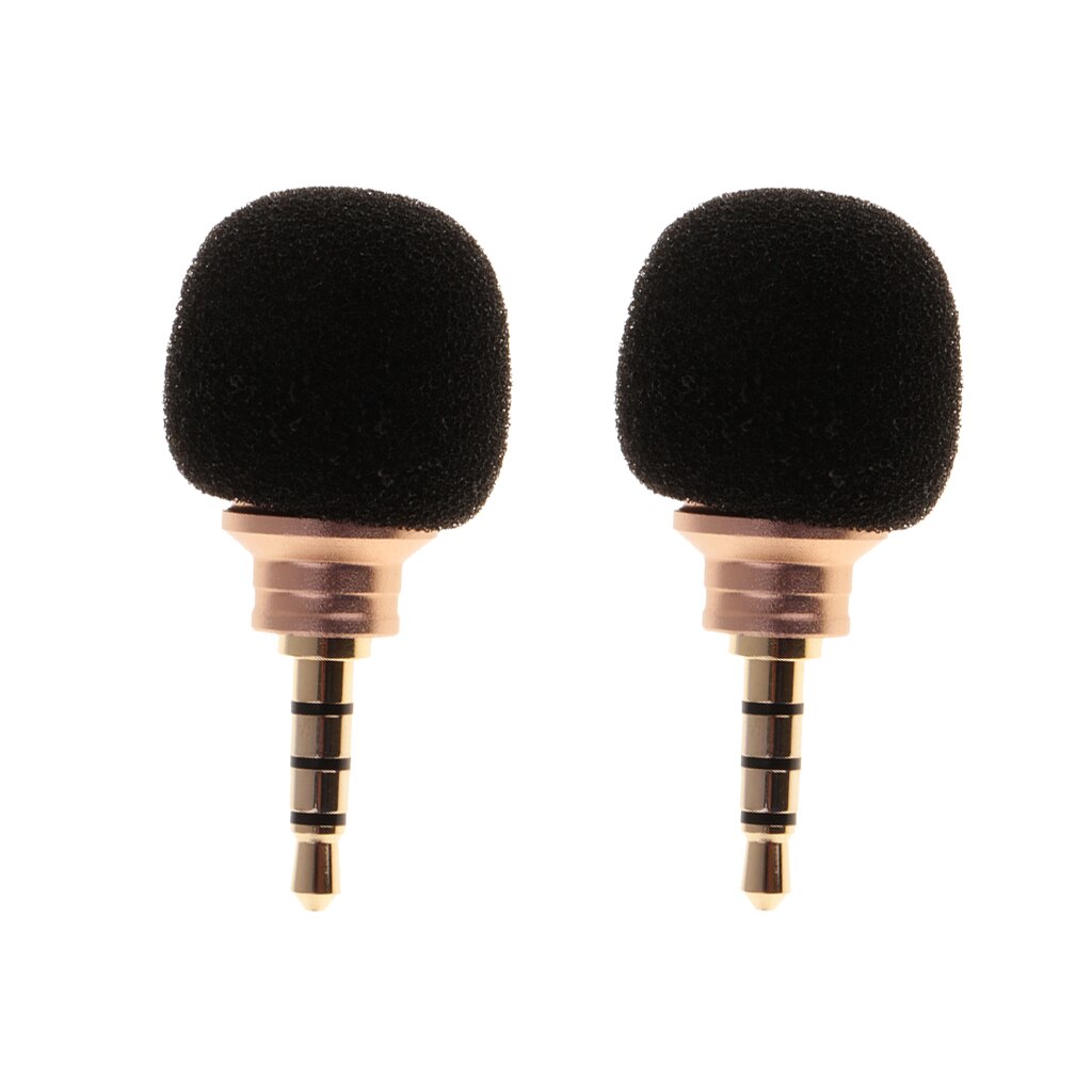 2pcs Portable 3.5mm Jack Mini Microphone Mic For Phone Laptop PC Recorder