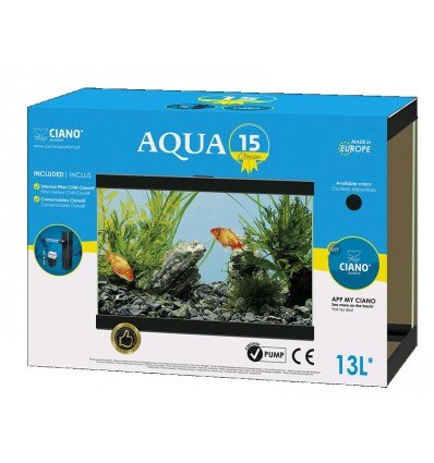 Acuario aqua 15 ciano 35x17,5x24,8cm 13l.
