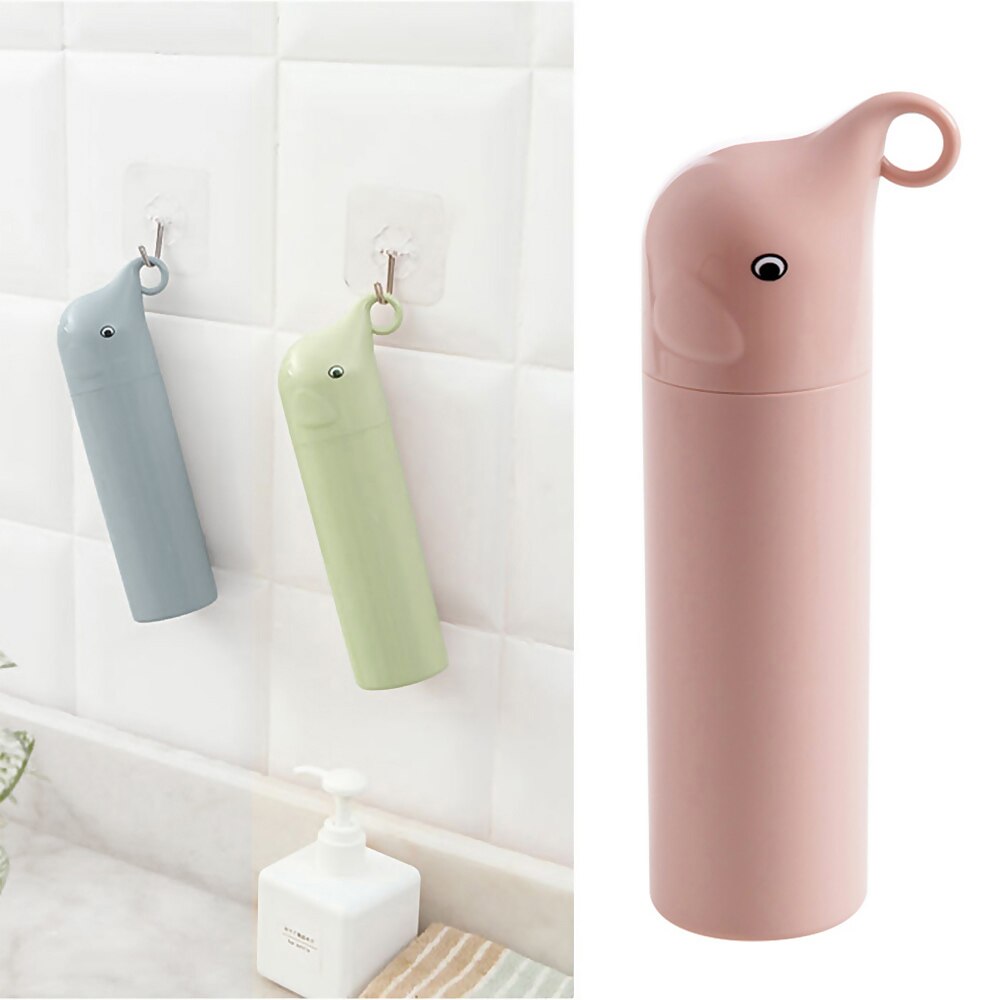 Mærke tandbørste sød opbevaringsboks elefant rejse tandpasta organizer holder