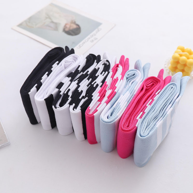 Dames Meisjes Overknee Lange Streep Dij Hoge Gestreepte Katoenen Sokken 22 Kleuren Zoet Schattig Plus Size Overknee Sokken